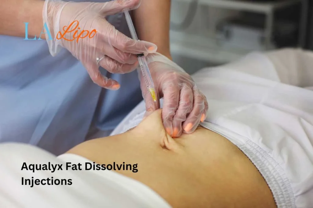 woman having fat dissolving injections Holland Park in the stomach