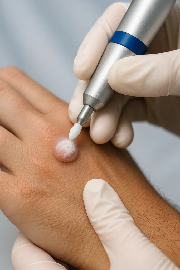 example of wart removal Holland Park using cryopen