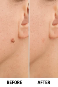 Skin tags removal Holland Park before and after