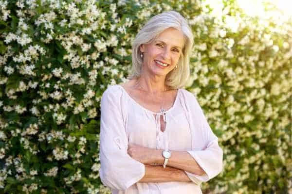 Older woman happy with urinary incontinence treatment Holland Park