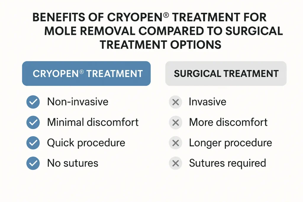 Benefits of facial mole removal Holland Park - call our team today to book a consultation
